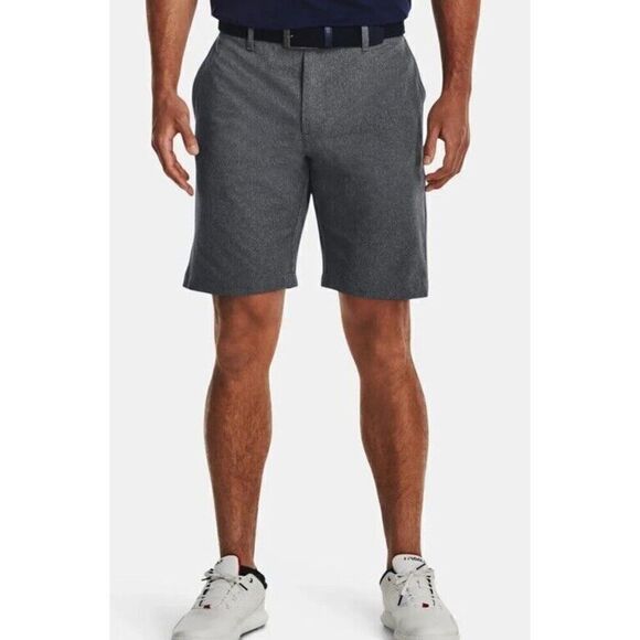 UNDER ARMOUR 1377359 410 Men Sz 32 Golf Vented Shorts Heather Blue 4-way Stretch - Picture 9 of 9
